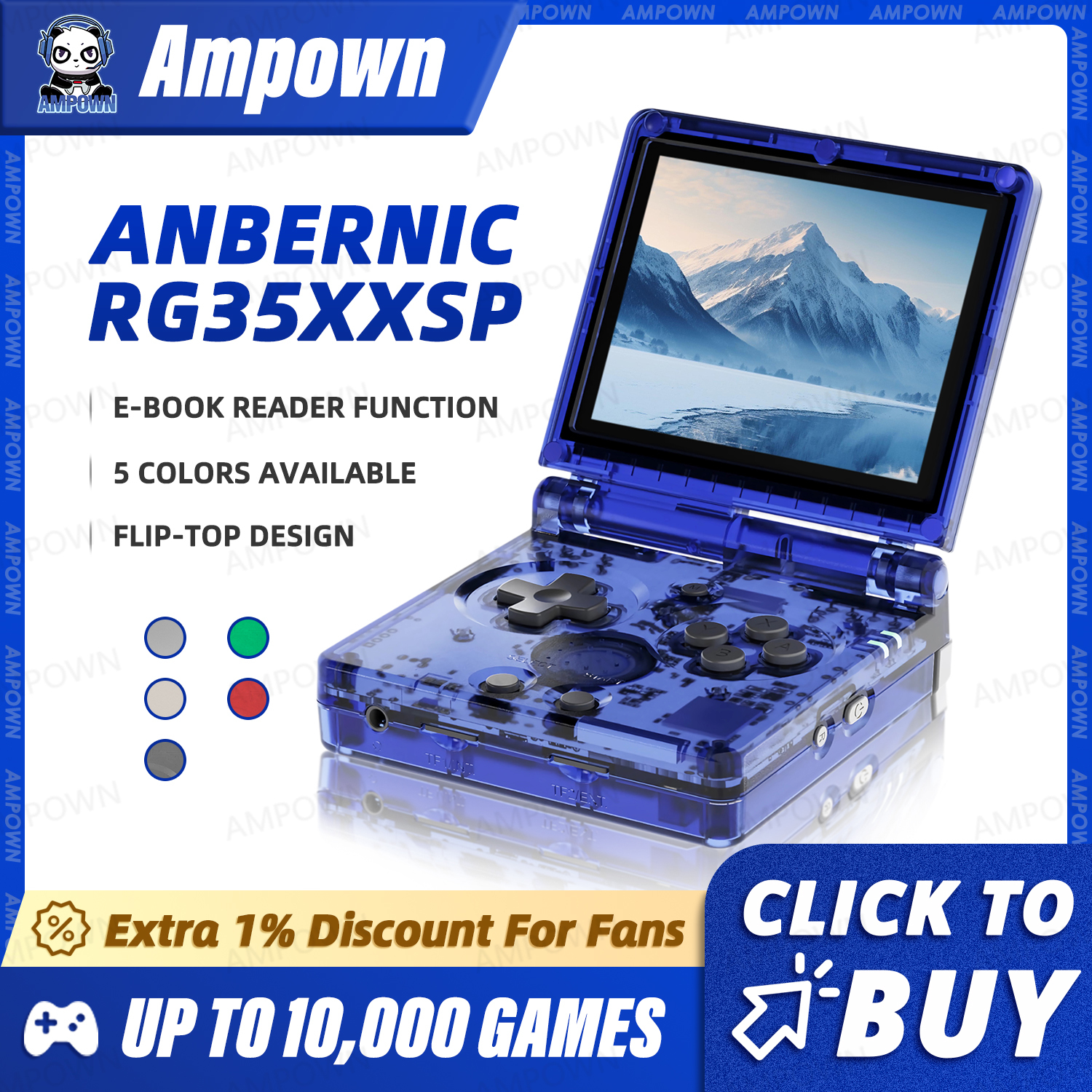 Retro Gaming Com - ANBERNIC RG35XXSP Flip Game Console 3.5''