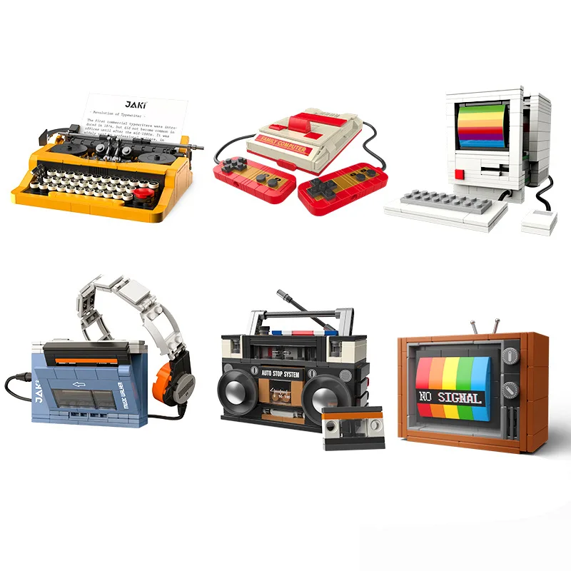 Retro Gaming Nostalgia - Retro DIY Building Blocks TV Radio