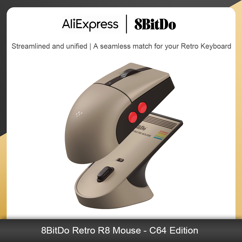 Retro Gaming Accessories - 8Bitdo Retro R8 Mouse with Charging