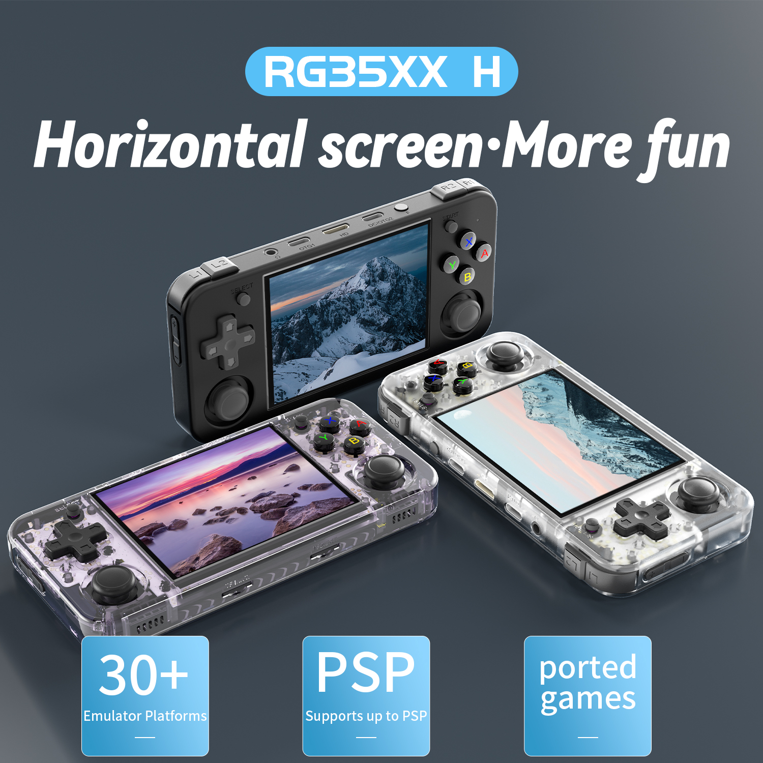 ANBERNIC RG35XX H Horizontal R - مراجعة Retro Gaming Com وسعره