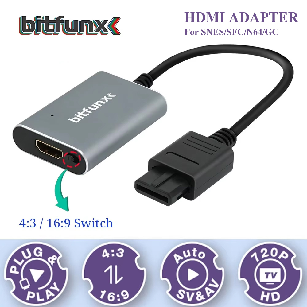 Bitfunx 720P Svideo / AV To HD - مراجعة Retro Gaming Nostalgia وسعره