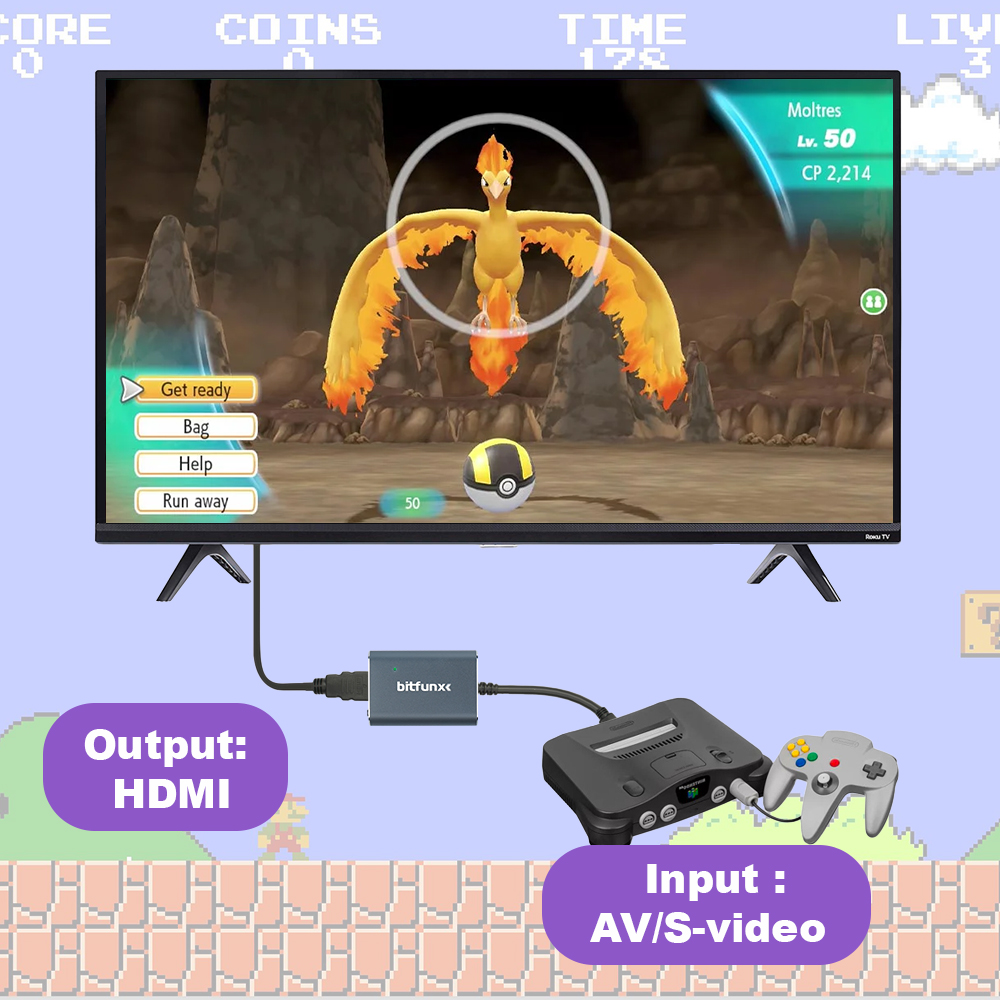 Bitfunx 720P Svideo / AV To HD - مراجعة Retro Gaming Nostalgia وسعره