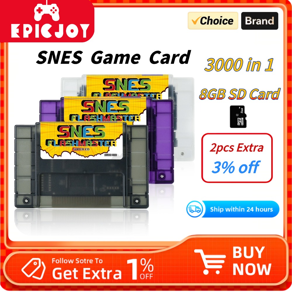 EPICJOY Super SNES Game Card 3 - مراجعة Retro Gaming Accessories وسعره