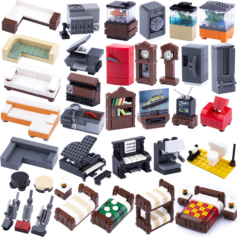 MOC City House Furniture Build - مراجعة Retro Gaming Lego وسعره