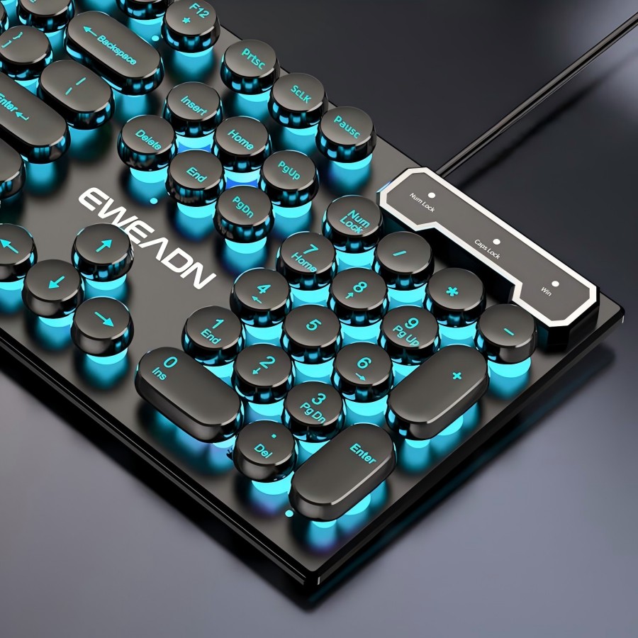 EWEADN Typewriter Gaming Keybo - مراجعة Retro Gaming Com وسعره