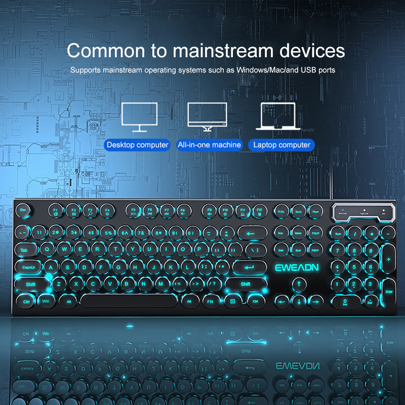 EWEADN Typewriter Gaming Keybo - مراجعة Retro Gaming Com وسعره