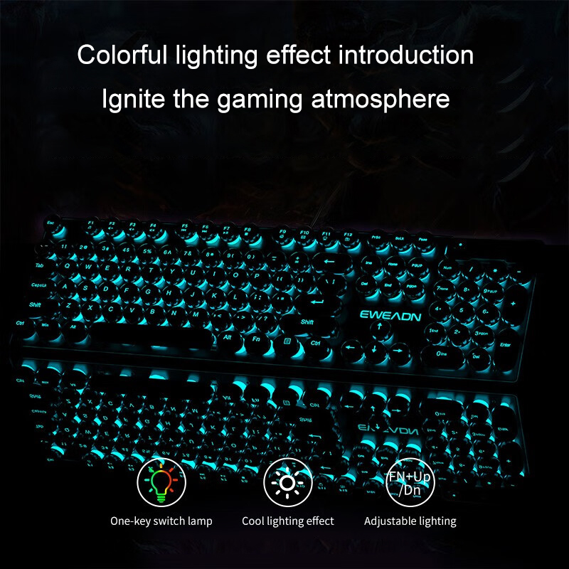 EWEADN Typewriter Gaming Keybo - مراجعة Retro Gaming Com وسعره