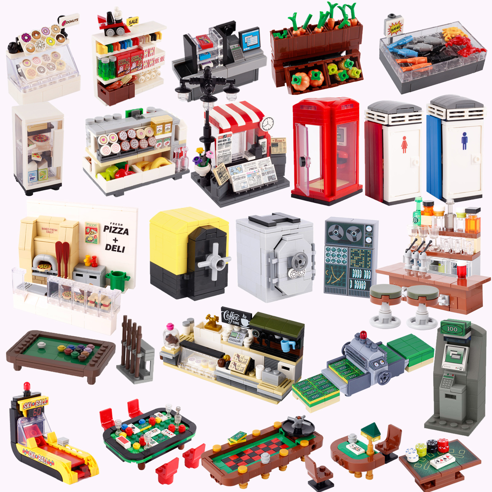 MOC City Supermarket Shop Stor - مراجعة Retro Gaming Lego وسعره