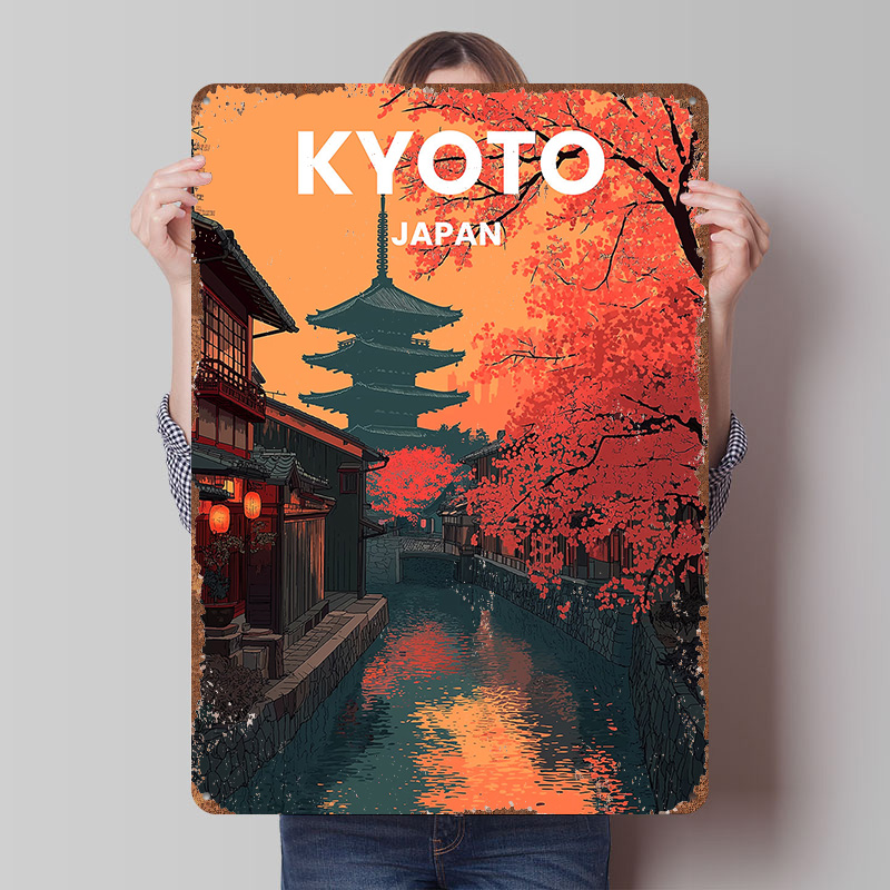 Kyoto Japan Pagoda Canal Metal - مراجعة Retro Gaming Kyoto وسعره