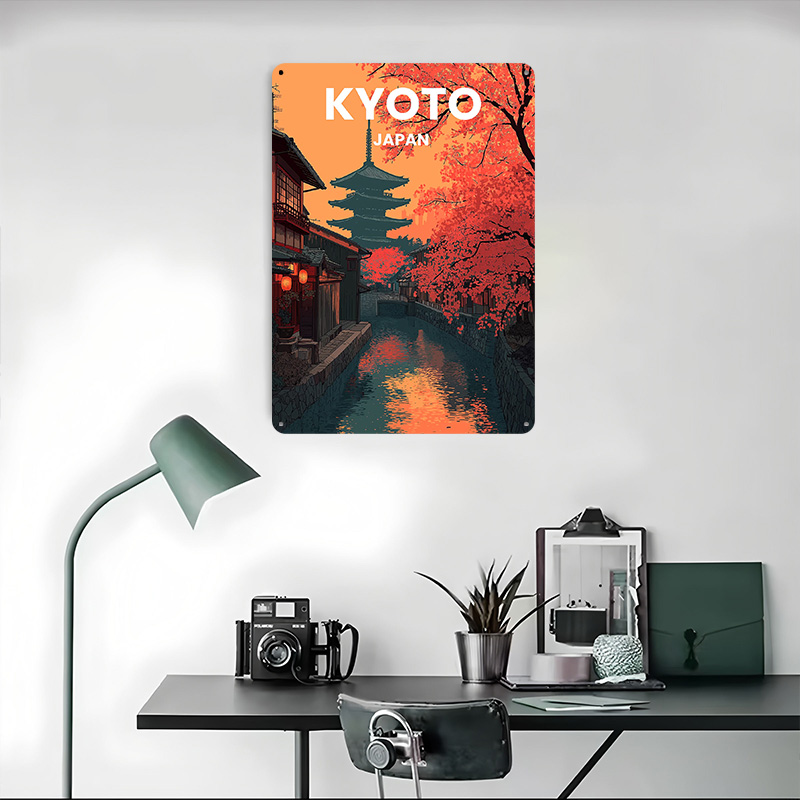 Kyoto Japan Pagoda Canal Metal - مراجعة Retro Gaming Kyoto وسعره