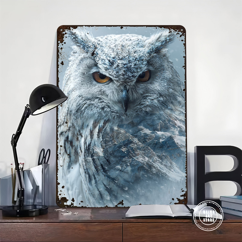 Snowy Owl With Mountain Landsc - مراجعة Retro Gaming Overlay وسعره