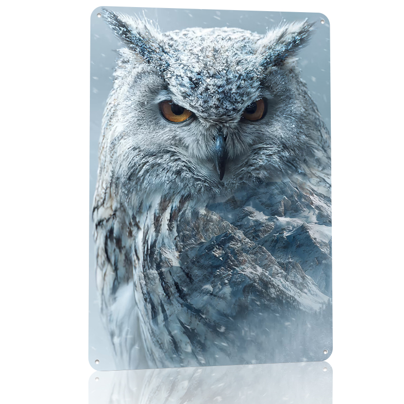 Snowy Owl With Mountain Landsc - مراجعة Retro Gaming Overlay وسعره