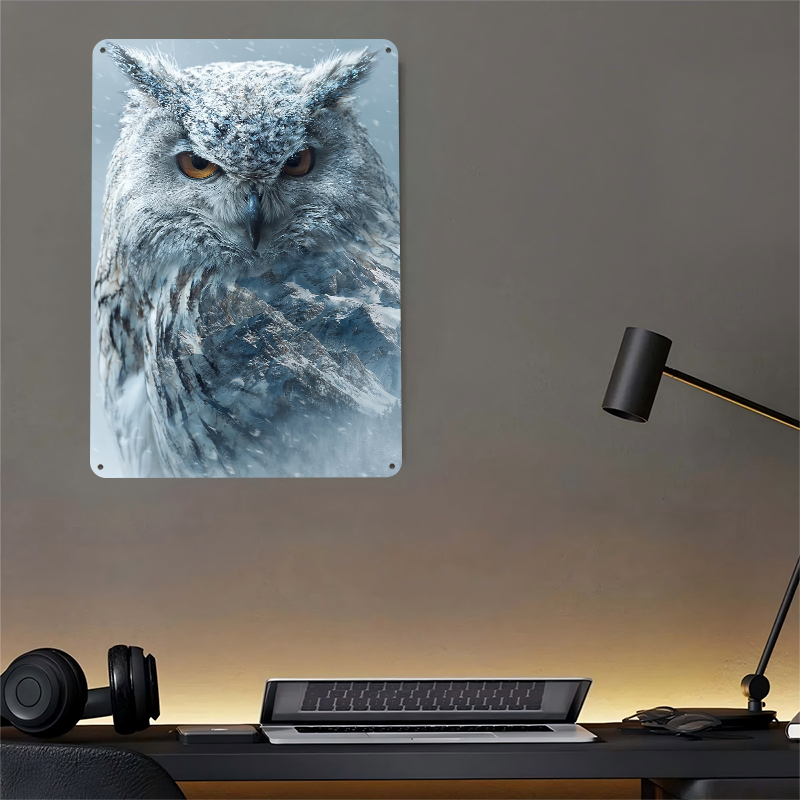 Snowy Owl With Mountain Landsc - مراجعة Retro Gaming Overlay وسعره