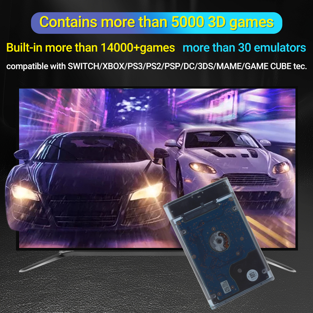 PEAPRIT 500G Gaming HDD Retro  - مراجعة Retro Gaming Xbox وسعره