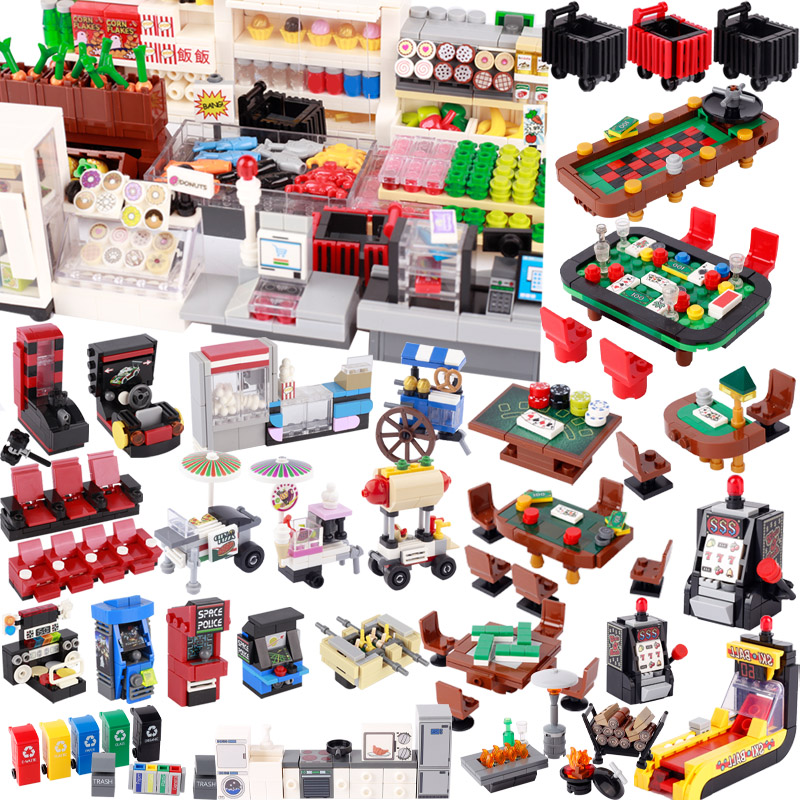 City Street View Scene Buildin - مراجعة Retro Gaming Lego وسعره