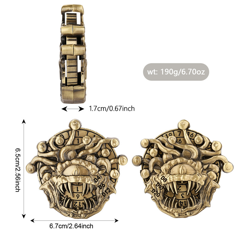 Retro Beholder Shape Metal Dic - مراجعة Retro Gaming Accessories وسعره