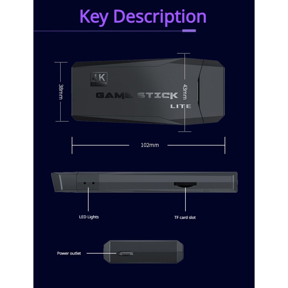 Portable 4K Retro Game Stick C - مراجعة Retro Gaming Xbox وسعره