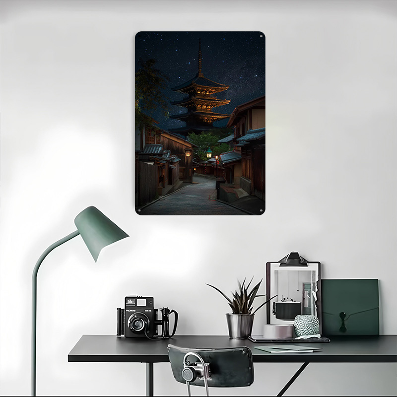Kyoto Night Tinplate Poster Cu - مراجعة Retro Gaming Kyoto وسعره