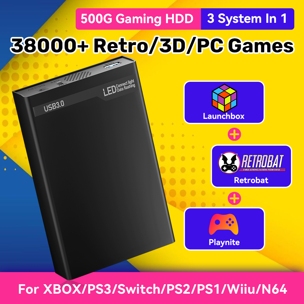 Mix500G Portable Game Hard Dri - مراجعة Retro Gaming Xbox وسعره