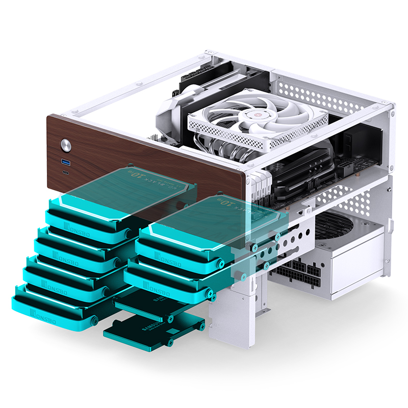 JONSBO N4 Mini NAS Case M-ATX  - مراجعة Retro Gaming Cabinet وسعره