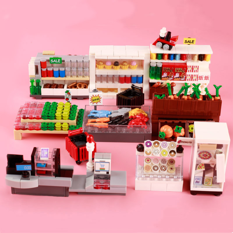 MOC City Supermarket Building  - مراجعة Retro Gaming Lego وسعره
