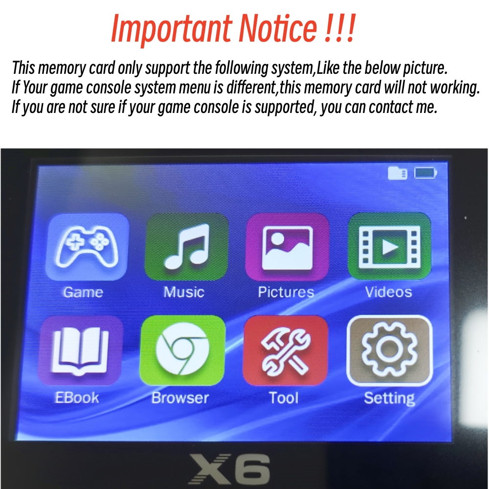 Game Card For X6 Game Console  - مراجعة Retro Gaming X6 وسعره