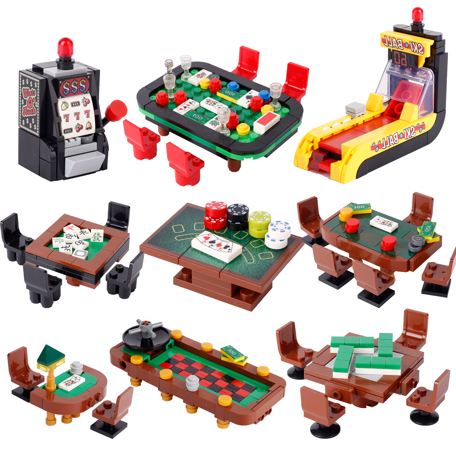 MOC City Poker Table Building  - مراجعة Retro Gaming Lego وسعره