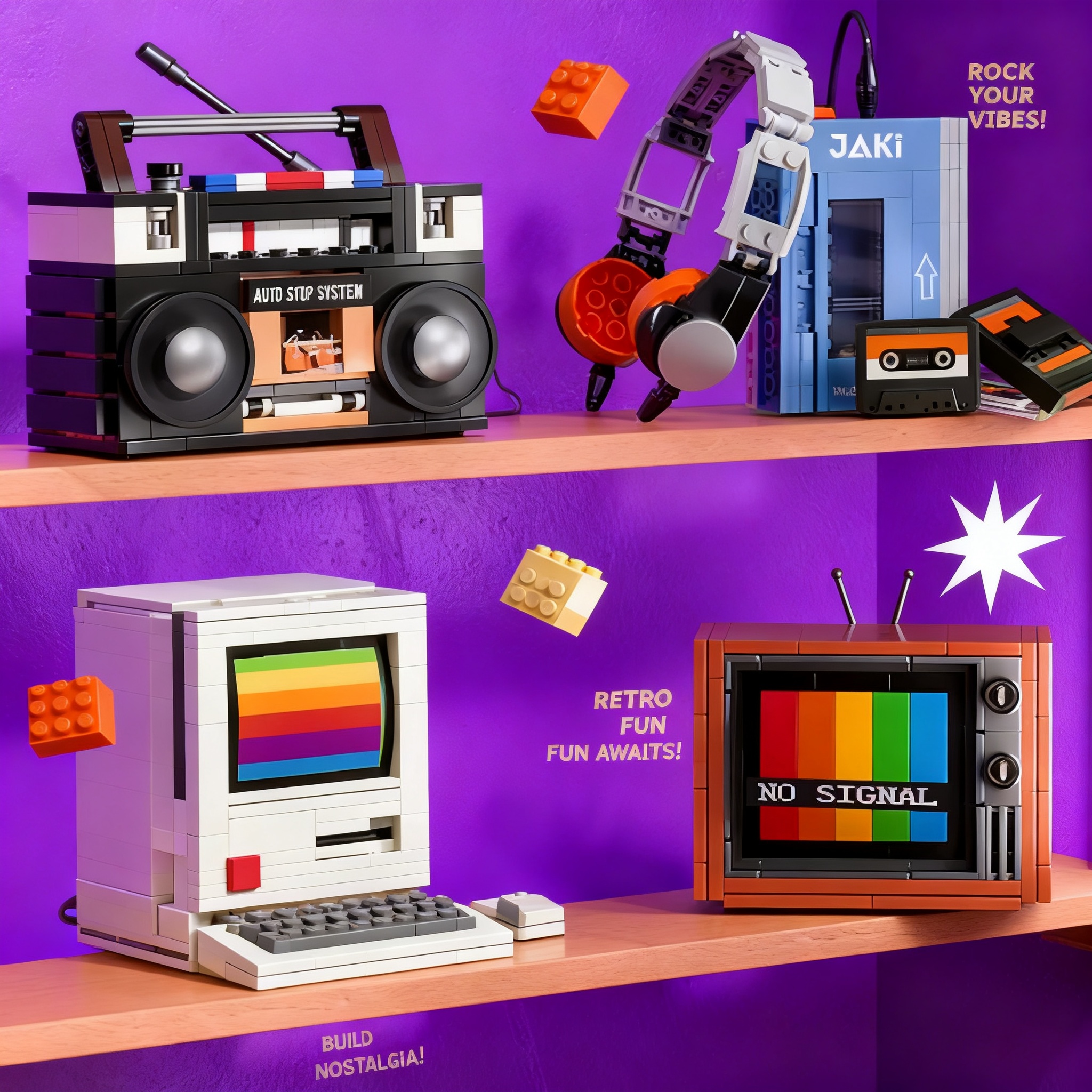 Retro DIY Building Blocks TV R - مراجعة Retro Gaming Nostalgia وسعره